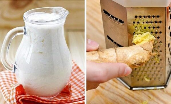 Préparez un cocktail à partir de kéfir et de gingembre râpé